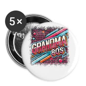 Celebrate the heart and warmth of the family - Buttons large 2.2''/56 mm (5-pack) - white - Front