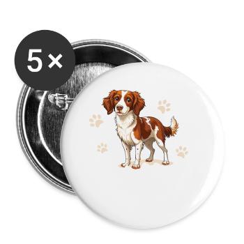 Dog keep callee, I couldn't tonight - Buttons large 2.2''/56 mm (5-pack) - white - Front