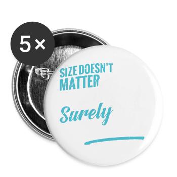 Pêche Qui a dit que cette taille n’avait pas d’importance - Lot de 5 grands badges (56 mm) - blanc - Devant