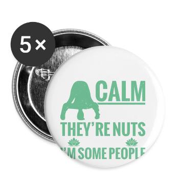 Tous les adeptes du yoga ne sont pas calmes, certains le sont - Lot de 5 grands badges (56 mm) - blanc - Devant