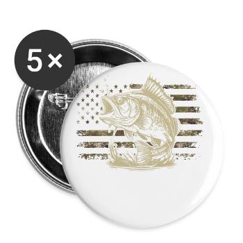 Angeln: Ich Zeige Den Red Snappern Meine Bobber - Buttons groß 56 mm (5er Pack) - Weiß - Vorne