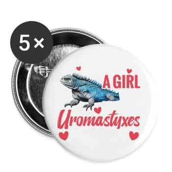 Il était une fois une fille qui aimait vraiment - Lot de 5 grands badges (56 mm) - blanc - Devant