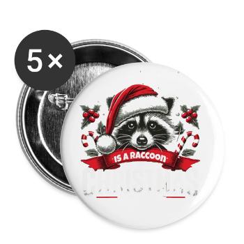 Tout ce que je veux pour Noël, c’est un - Lot de 5 grands badges (56 mm) - blanc - Devant