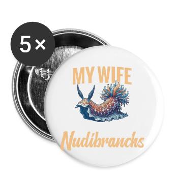 I just hope that my wife doesn't find out - Buttons large 2.2''/56 mm (5-pack) - white - Front
