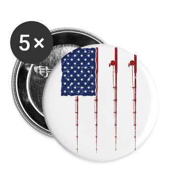 Angeln: Ich Zeige Den Red Snappern Meine Bobber - Buttons groß 56 mm (5er Pack) - Weiß - Vorne