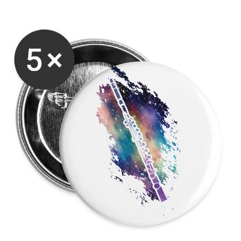 Piccoloist, it's not a flute - Buttons large 2.2''/56 mm (5-pack) - white - Front