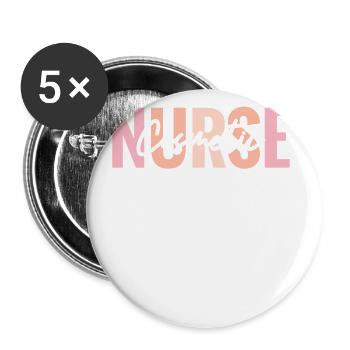 Ästhetische Krankenschwester Cosmetic Nurse - Buttons groß 56 mm (5er Pack) - Weiß - Vorne