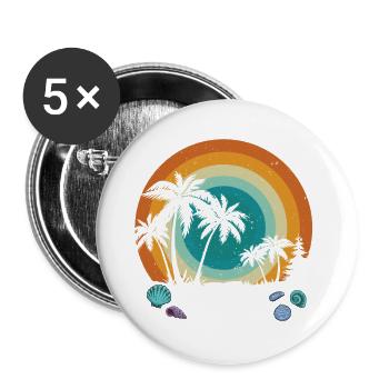 All I'm interested in is to be on Sanibel - Buttons large 2.2''/56 mm (5-pack) - white - Front