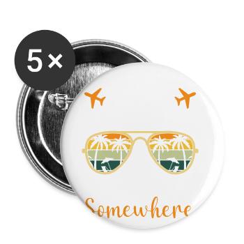 Sabbatical Mode Enabled: Next Stop Somewhere - Buttons large 2.2''/56 mm (5-pack) - white - Front