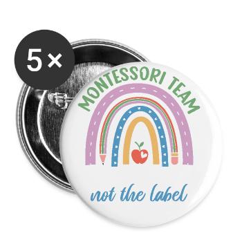 The Montessori team sees the skill, not the - Buttons large 2.2''/56 mm (5-pack) - white - Front