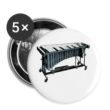 Vibraphone Mon cœur est dans cette fosse - Lot de 5 grands badges (56 mm) - blanc - Devant