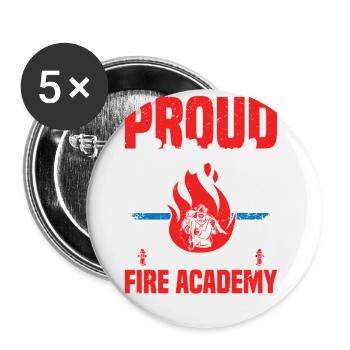 Proud Girlfriend Of An Awesome Fire Academy Surviv - Buttons large 2.2''/56 mm (5-pack) - white - Front