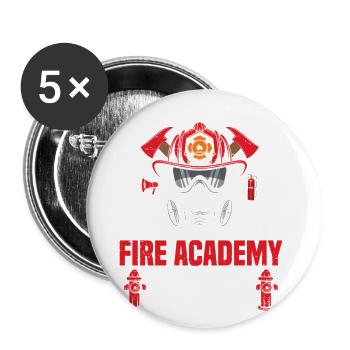 I ended up surviving the Fire Academy and - Buttons large 2.2''/56 mm (5-pack) - white - Front