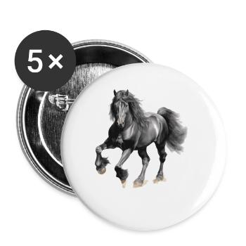 Ce garçon aime son frison - Lot de 5 grands badges (56 mm) - blanc - Devant