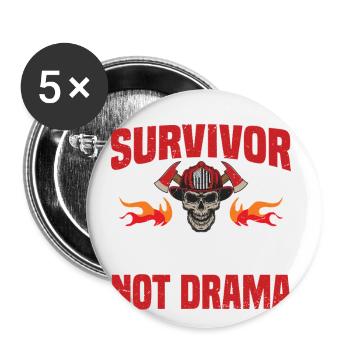 Überlebende Der Feuerakademie Ich Kann Mit Trauma - Buttons groß 56 mm (5er Pack) - Weiß - Vorne