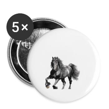 Ce n’est pas mon frison, je suis sa personne - Lot de 5 grands badges (56 mm) - blanc - Devant