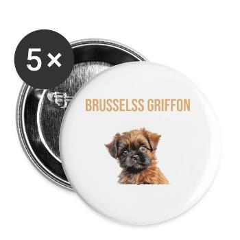 yes I know I've got brussels griffon hair on - Buttons large 2.2''/56 mm (5-pack) - white - Front