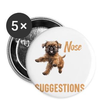 I follow my nose, not your suggestions - Buttons large 2.2''/56 mm (5-pack) - white - Front