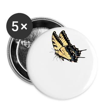 Les machaons tigrés sont les meilleurs pour les filles - Lot de 5 grands badges (56 mm) - blanc - Devant