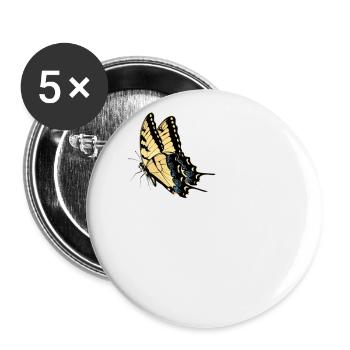 Les machaons tigrés sont les meilleurs pour les filles - Lot de 5 grands badges (56 mm) - blanc - Devant