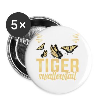 I was normally a tiger swallowtail before - Buttons large 2.2''/56 mm (5-pack) - white - Front