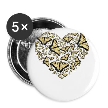 Le machaon tigré est le meilleur ami d’un ami - Lot de 5 grands badges (56 mm) - blanc - Devant