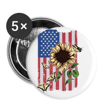 Tiger swallowtails are a friend's best friend - Buttons large 2.2''/56 mm (5-pack) - white - Front