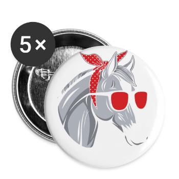 Ich Liebe Meinen Percheron An Die Scheune Und - Buttons groß 56 mm (5er Pack) - Weiß - Vorne