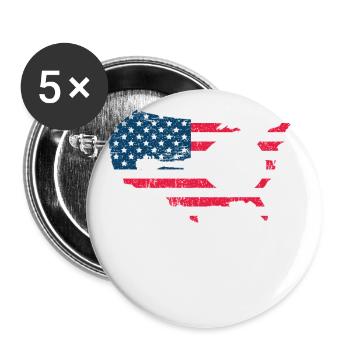 Mandoline, Weil Normale Gitarren Langweilig Sind - Buttons groß 56 mm (5er Pack) - Weiß - Vorne