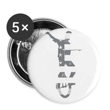 This guy loves unicycles - Buttons large 2.2''/56 mm (5-pack) - white - Front