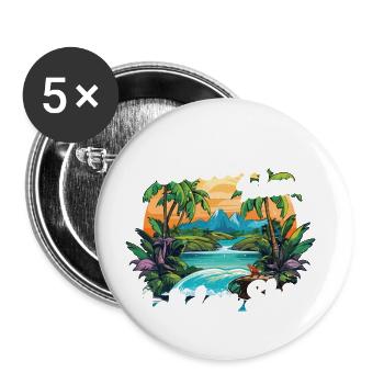 This is my Catalina Island holiday shirt - Buttons large 2.2''/56 mm (5-pack) - white - Front