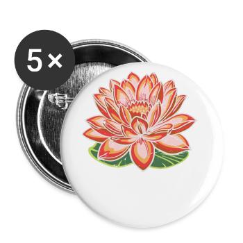 Attraper la chanson Fleur Perdre Go Et Deep - Lot de 5 grands badges (56 mm) - blanc - Devant