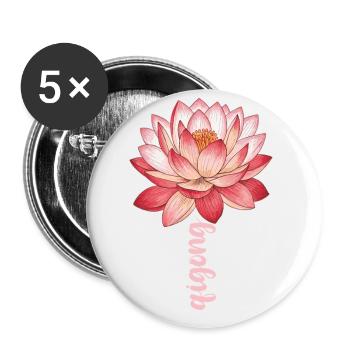 Attraper la chanson Fleur Perdre Go Et Deep - Lot de 5 grands badges (56 mm) - blanc - Devant