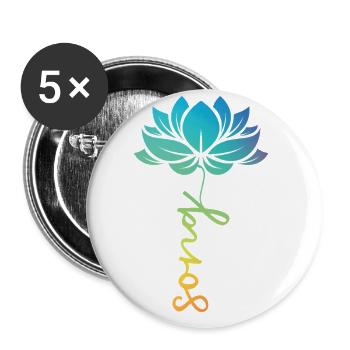 Attraper la chanson Fleur Perdre Go Et Deep - Lot de 5 grands badges (56 mm) - blanc - Devant