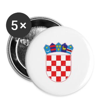 Rakija, Weil Sip Passiert - Buttons groß 56 mm (5er Pack) - Weiß - Vorne