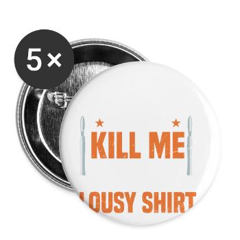 Meine Prostata Versuchte Mich Zu Töten Und Alles, - Buttons groß 56 mm (5er Pack) - Weiß - Vorne