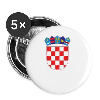Benötigen Sie Rakija? Fragen Sie Mich Danach - Buttons groß 56 mm (5er Pack) - Weiß - Vorne