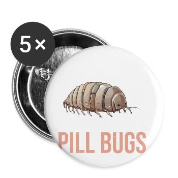 Life is short, I'm going to go with my - Buttons large 2.2''/56 mm (5-pack) - white - Front