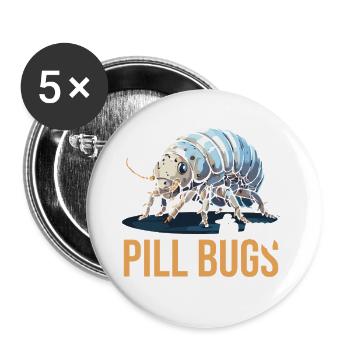 Ich Spreche Heute Nur Mit Meinen Pillenwanzen - Buttons groß 56 mm (5er Pack) - Weiß - Vorne