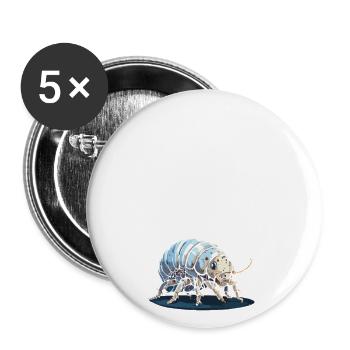 I hate people, but I love pill beetles - Buttons large 2.2''/56 mm (5-pack) - white - Front