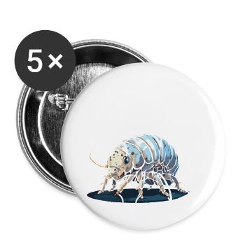 Anatomy of a pill bug - Buttons large 2.2''/56 mm (5-pack) - white - Front