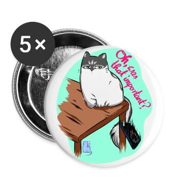 Oh, was that important - Buttons groß 56 mm (5er Pack) - Weiß - Vorne