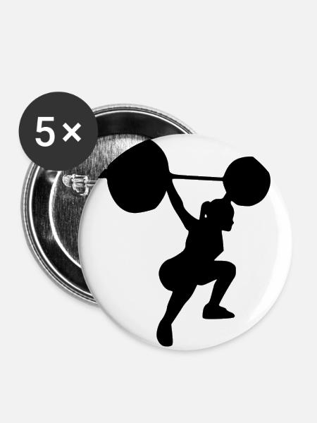 Schnappen Sie Mädchen - Buttons groß 56 mm (5er Pack) - Weiß