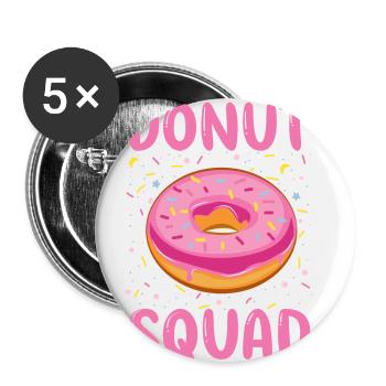 Escouade Donut - Lot de 5 grands badges (56 mm) - blanc - Devant
