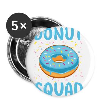 Escouade Donut - Lot de 5 grands badges (56 mm) - blanc - Devant