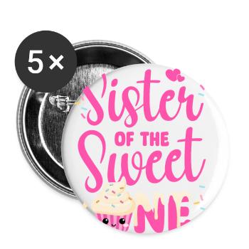 Sœur de la Douce - Lot de 5 grands badges (56 mm) - blanc - Devant