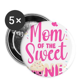 Maman de la douce - Lot de 5 grands badges (56 mm) - blanc - Devant
