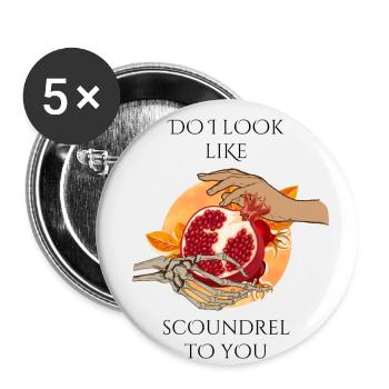 Hadès et Perséphone - Lot de 5 grands badges (56 mm) - blanc - Devant