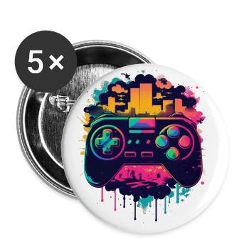 Gaming Console - Buttons large 2.2''/56 mm (5-pack) - white - Front