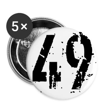 49 Number 49 - Buttons large 2.2''/56 mm (5-pack) - white - Front